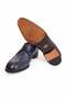 Dark Blue Color Lace-Up Genuine Leather Men's Shoes - 3