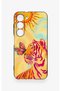 Samsung S23 Compatible Tiger of the Sun Patterned Silicone Case - 2