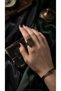 Bronze Women's Ring Authentic Copper Jewelry Margazite Worked Rectangular Victorian Model Adjustable Vintage - 5