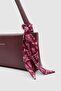 Alya Scarf Detailed Baguette Bag Burgundy - 4