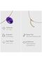 Zodiac Signs Collection 100% Natural Amethyst Necklace - Aquarius Sign Stone - 7