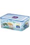 صندوق تخزين طعام مستطيل قصير من Lock N Lock، طراز HPL/825B، مقاس 23.2 × 16.5 × 9.5 سم، مع غطاء، فاخر، أحمر اللون