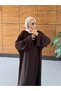 Women's Sandy Fabric Long Hijab Dress - 2