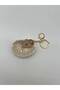 Keychain with Stone Figures – Cat, Dog, Bear and Cute Animal Patterns and Special Design Gold Bag Accessory - 2
