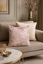 Set of 2 Decorative Throw Pillow Covers 43X43 cm – Powder Pink & Cream Avant-Garde Textured