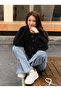 Women's Pearl Button Oversize Basic Knitwear Cardigan with Beard Pattern - 3
