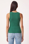 2-Piece Ribbed Thick Strap Knitted Undershirt Lhj0002 Green Tiles - 5
