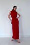 Red Zero Sleeve Dress - 2