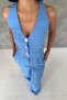 Blue Vest and Trousers Set - 3