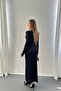 Black sparkle buckle dress - 5