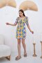 Orange Patterned Poplin Dress