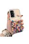 Samsung Galaxy A56 Compatible Silicone Edge Hard Back Case Couple Phone Case with Floral Pattern