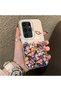 Samsung Galaxy S23 Ultra Compatible Silicone Edge Hard Back Case Couple Phone Case with Floral Pattern - 3