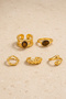 Women's Gold 5-Piece Ring Set - Vintage Adjustable Ring - 5