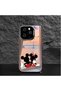 Samsung Galaxy A72 Compatible Silicone Edge Hard Back Case Couple Phone Case with Cartoon Pattern - 6