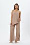 Brode Fabric Suit with Straps and Pants