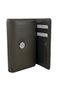 100% Genuine Leather Tri-Fold and Snap-Fastener Model Women's Wallet Khaki - 5