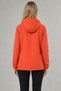 Women's Orange Removable Hooded Water and Wind Resistant Zippered Raincoat & Windbreaker - 5