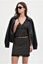 Women's Tinydots Polka Dot Black Top and Bottom Set