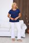 Plus Size Linen Shirt with Pockets - 4
