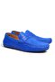 Sax Blue Coco Suede - Magniani Sax Blue Color Laceless Genuine Leather Men's Shoes