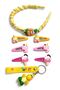 Eight-Piece Children's Buckle Crown and Keychain Set - 2