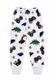 Boy's Cotton Gray Work Machine Top Patterned Long Sleeve Seasonal Pajama Set - 5