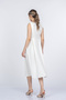 Women's Summer Ecru Noemi Soft Fabric Shoulder Bow Dress 50407 - 4