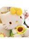 Yellow Buckle Hello Kitty Plush Toy Sunflower in Hand Cute Soft 40cm - 2