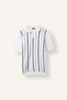 Standard Fit Polo Collar Short Sleeve Knitwear Striped T-Shirt I3020Ax26Au