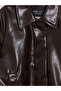 Lcw Kids Brown Leather Look Girl's Coat - 3
