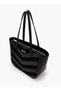 Chevron Textured Tote Bag with Zipper Closure - 5