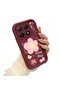 Mi 15t Compatible Case Camera Protector Floral Pattern Maroon Lover Couple Silicone Phone Case - 2