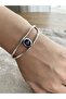 Capo Woman Oval Crystal Clamp Bracelet – Double Arm Modern Design - 3