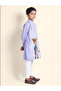 Boys Purple Cotton Kurta with Printed Design - 3