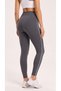 Women's High Waist Gathering Sports Leggings with Side Stripe Detail – Stretchy Long Fitness Leggings - 6