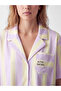 Lcw Young Lilac Shirt Collar Striped Women's Pajama Set - 3