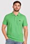 Men Regular Fit Short Sleeve Embroidered Logo Polo Shirt, Green