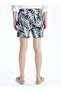 Nevavm Short Length Patterned Men's Swim Shorts with Difference - 4