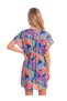 Donlaritta Women's Patterned Beach Pareo Beach Dress, V-Neck Relaxed Fit Kimono - 4