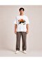 Running Greyhound – White Oversize Printed Design T-Shirt