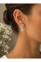 Butterfly Figured Zircon Stone Steel Necklace Earrings Jewelry Set - 2