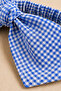 Gingham Patterned Elastic Tail Women's Bandana Bow Crown Hair Band - 6