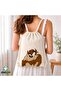 Tasmanian Devil Drawstring Linen Bag C329