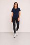 Women's Navy Blue Basic T-Shirt Lycra Single Jersey Fabric Crew Neck Short Sleeve Regular Fit - 4