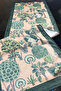 40X140Cm Woven Stain-Resistant Printed Thai Feather Fabric Tablecloth Decorative Runner Washable - 3