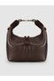 Brown Genuine Leather Women's Shoulder and Crossbody Bag with Gold Chain Detail