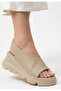 Todo Beige Skin Wedge Heel Sandals - 3