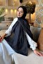 Diamond Pattern Aura Cotton Jacquard Shawl Black