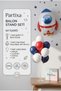Space Rocket Balloon Stand Set |   Transparent 7-Piece Stand + Space Rocket Foil Balloon 67×55 cm + 7 Latex Balloons - 2